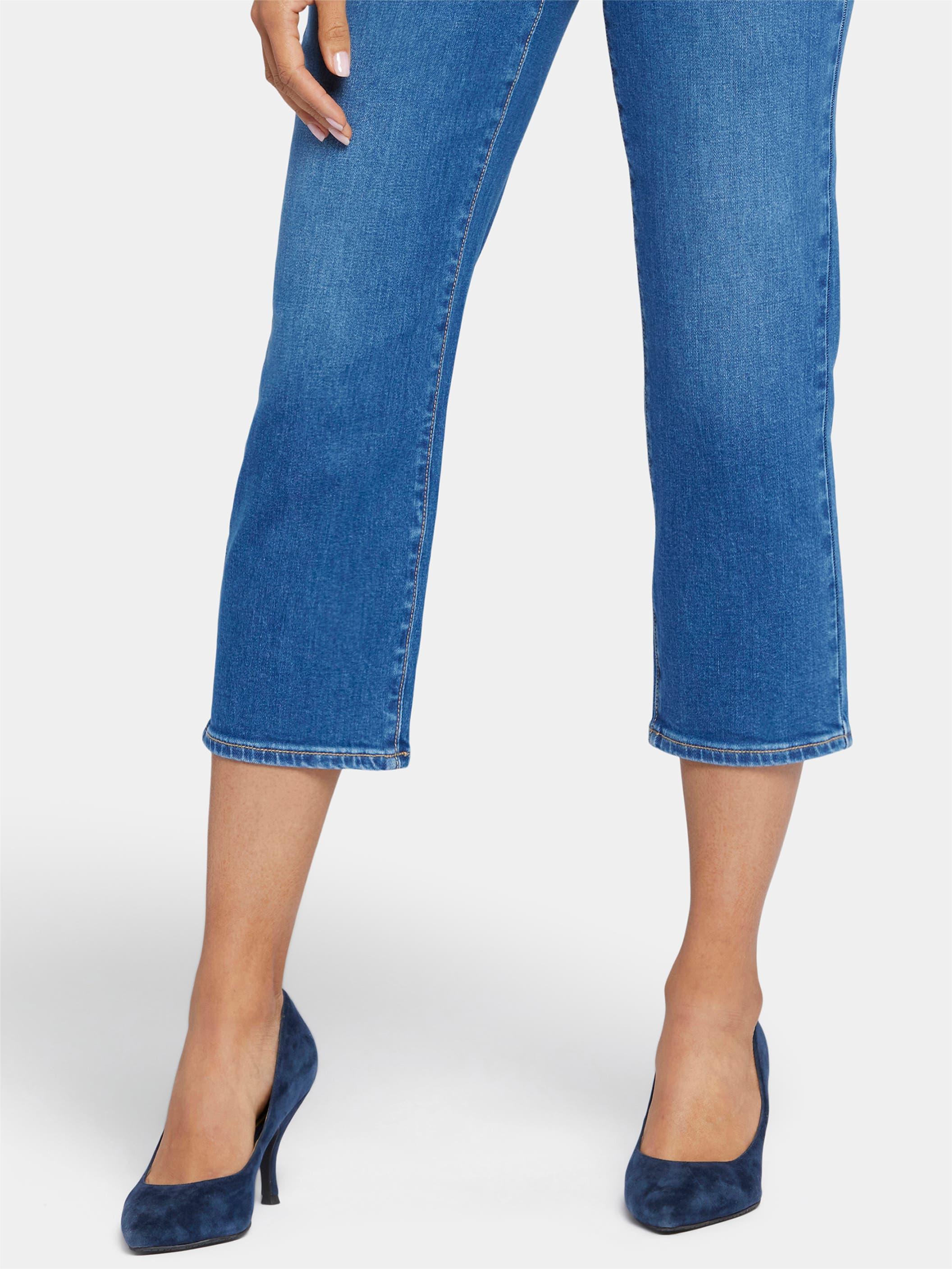 High Waist Relaxed Capri Jeans