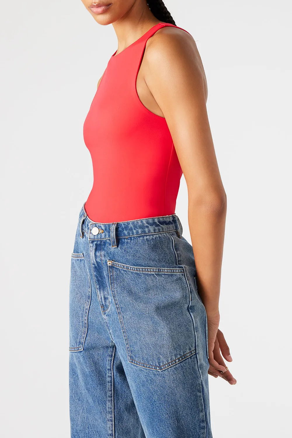 SLEEVELESS BODYSUIT BLACK