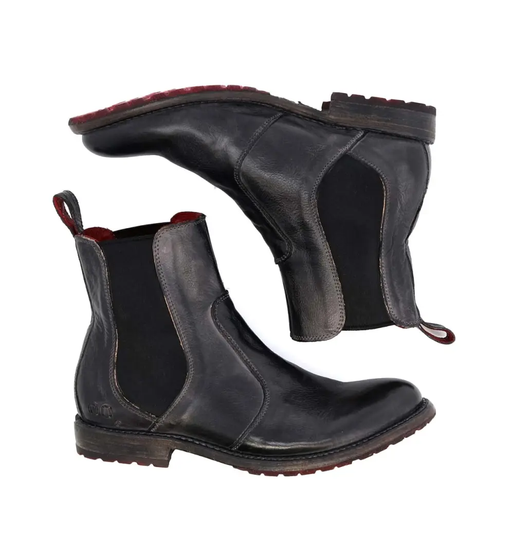 Slip-On Distressed Chelsea Boots