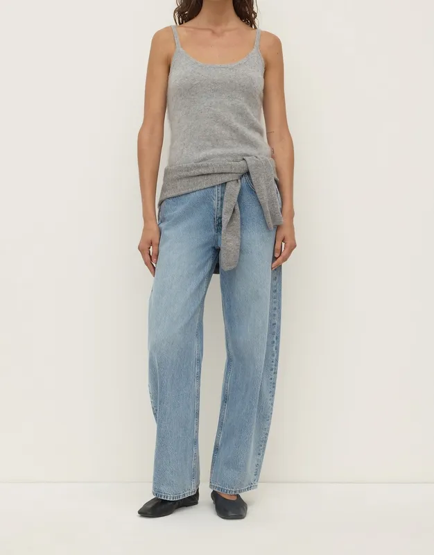 Grey Marle Merino Wool Scoop-Neck Tank