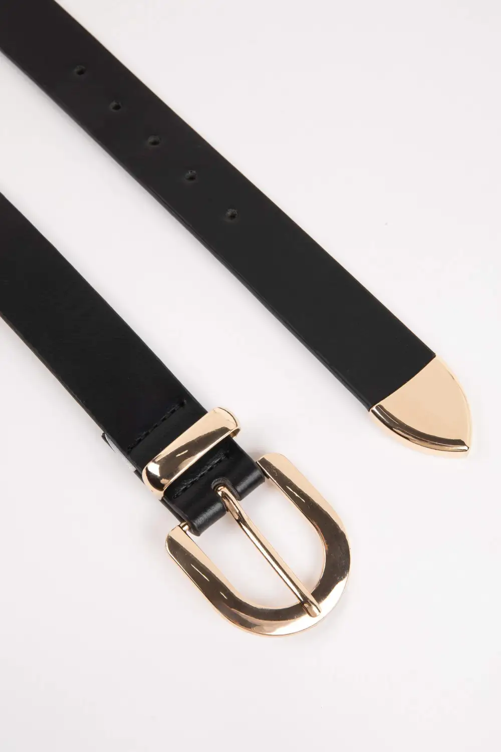 Casual Women's Beige Leather Belt