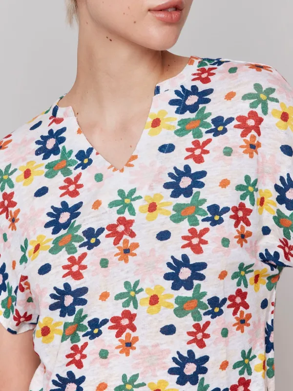 Casual Holiday Fashion V-Neck Linen Short Sleeve