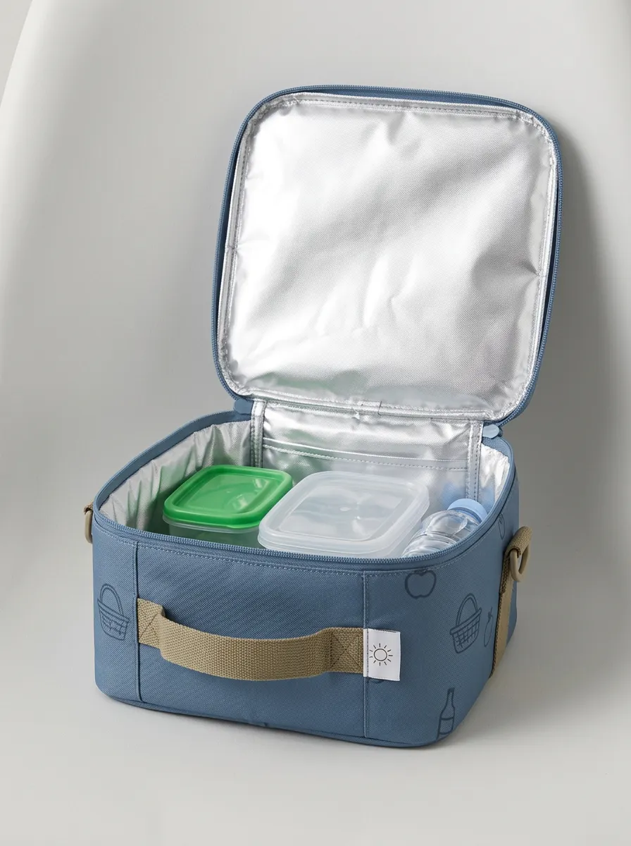 Unisex Picnic Lover Picnic Basket Pattern Printed Insulated Lunch Bag
