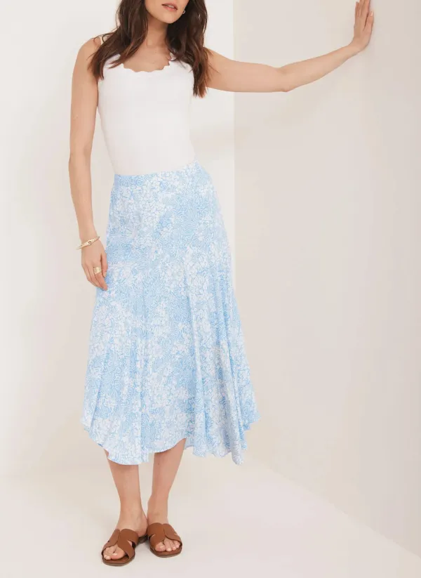 Casual Style Floral Print Skirt