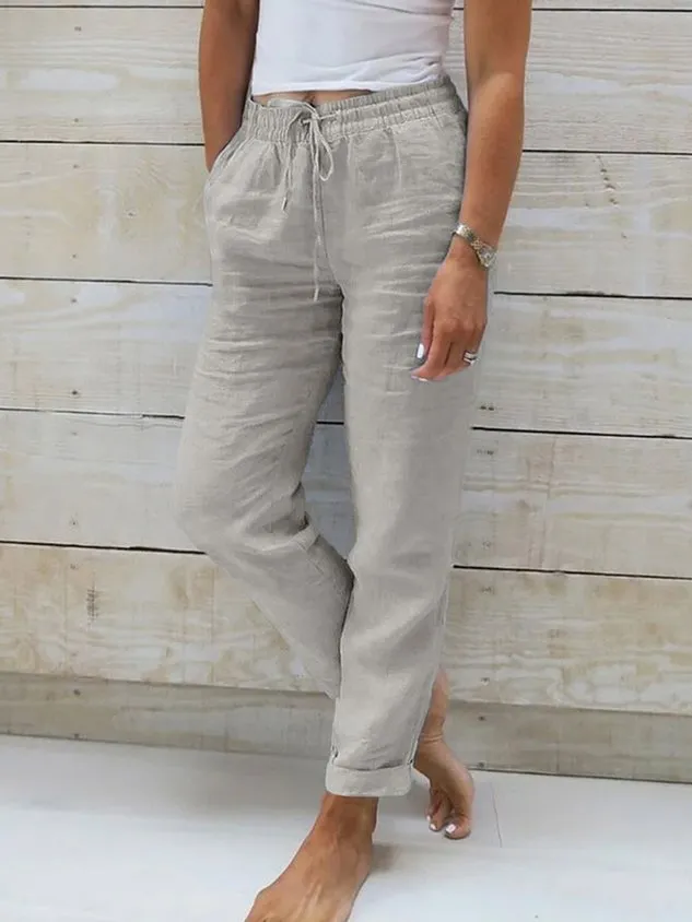 Loose Drawstring Casual Casual Pants