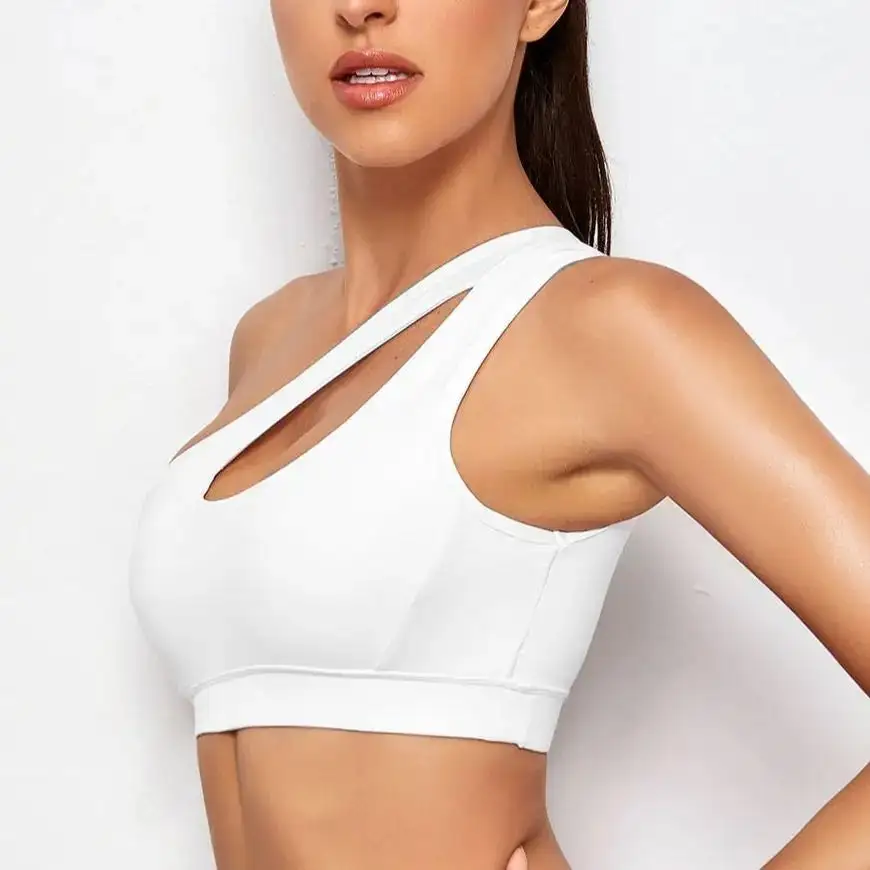 Minimal One-Shoulder Sports Bra