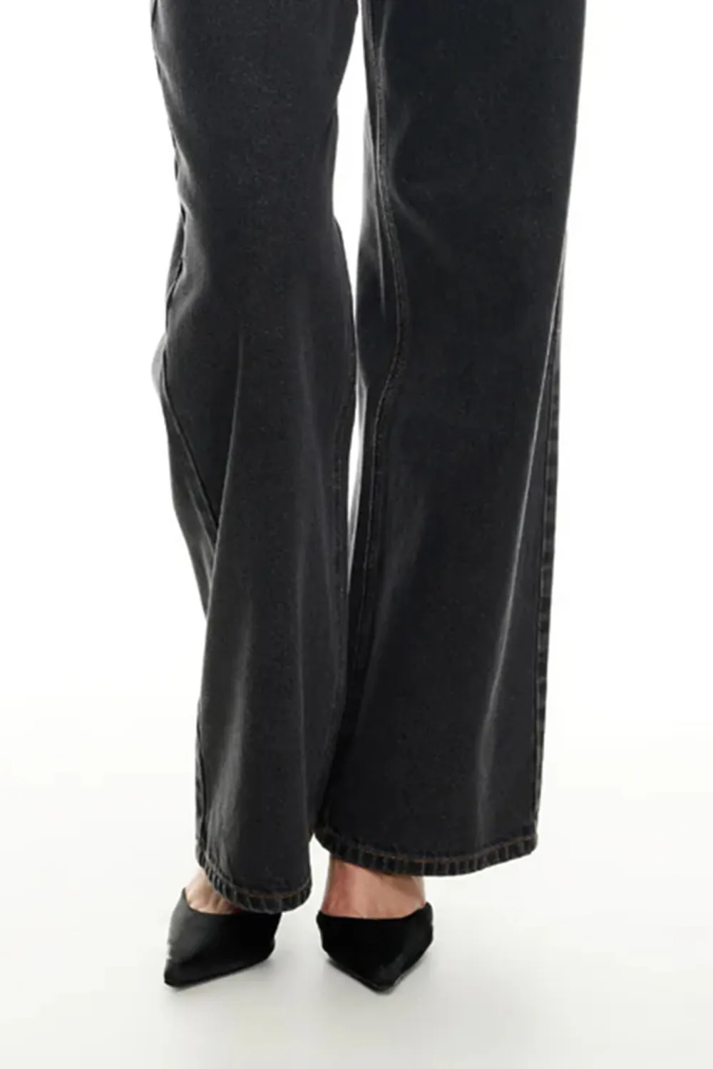 Daily Commuting Casual Loose Black Jeans