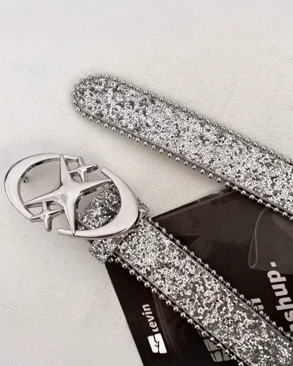 Classic Sequin Accent Women's Belt