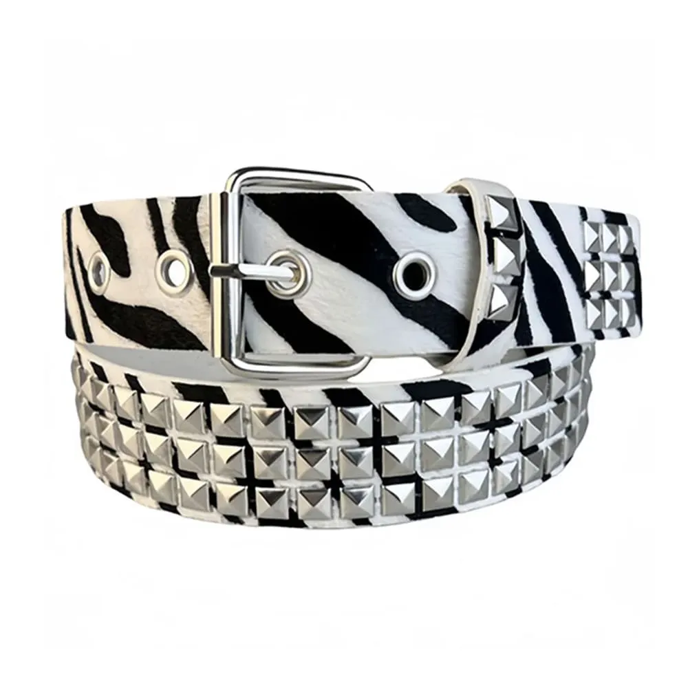 Zebra Studded Belt