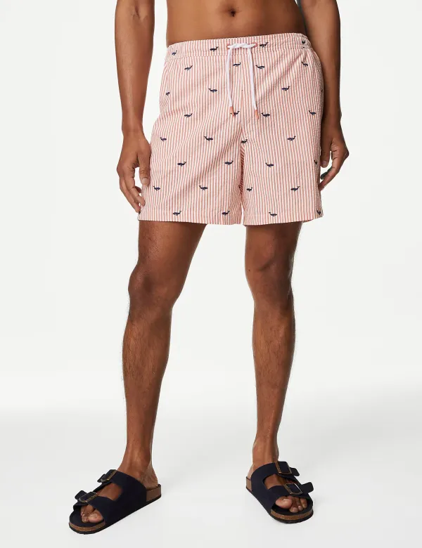 Summer Pink Vertical Striped Shorts