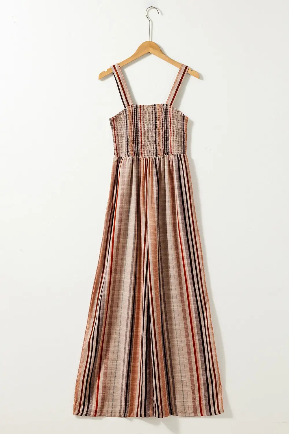 Striped Smocked Jumpsuit