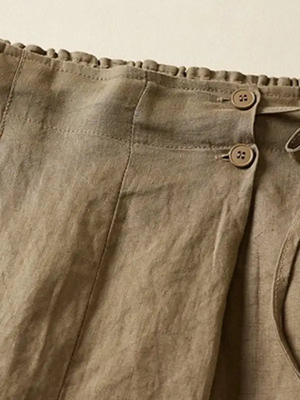 Losse Elasticiteit Effen Kleur Shorts Bodems