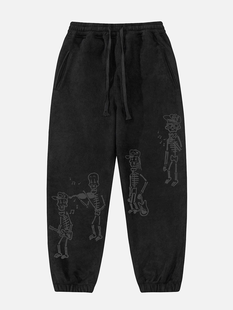 Funny Little People Print Sweatpants