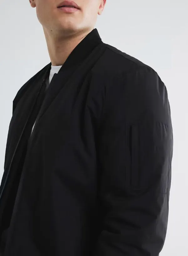 Simple And Stylish Black Men's  Regular Fit Jacket