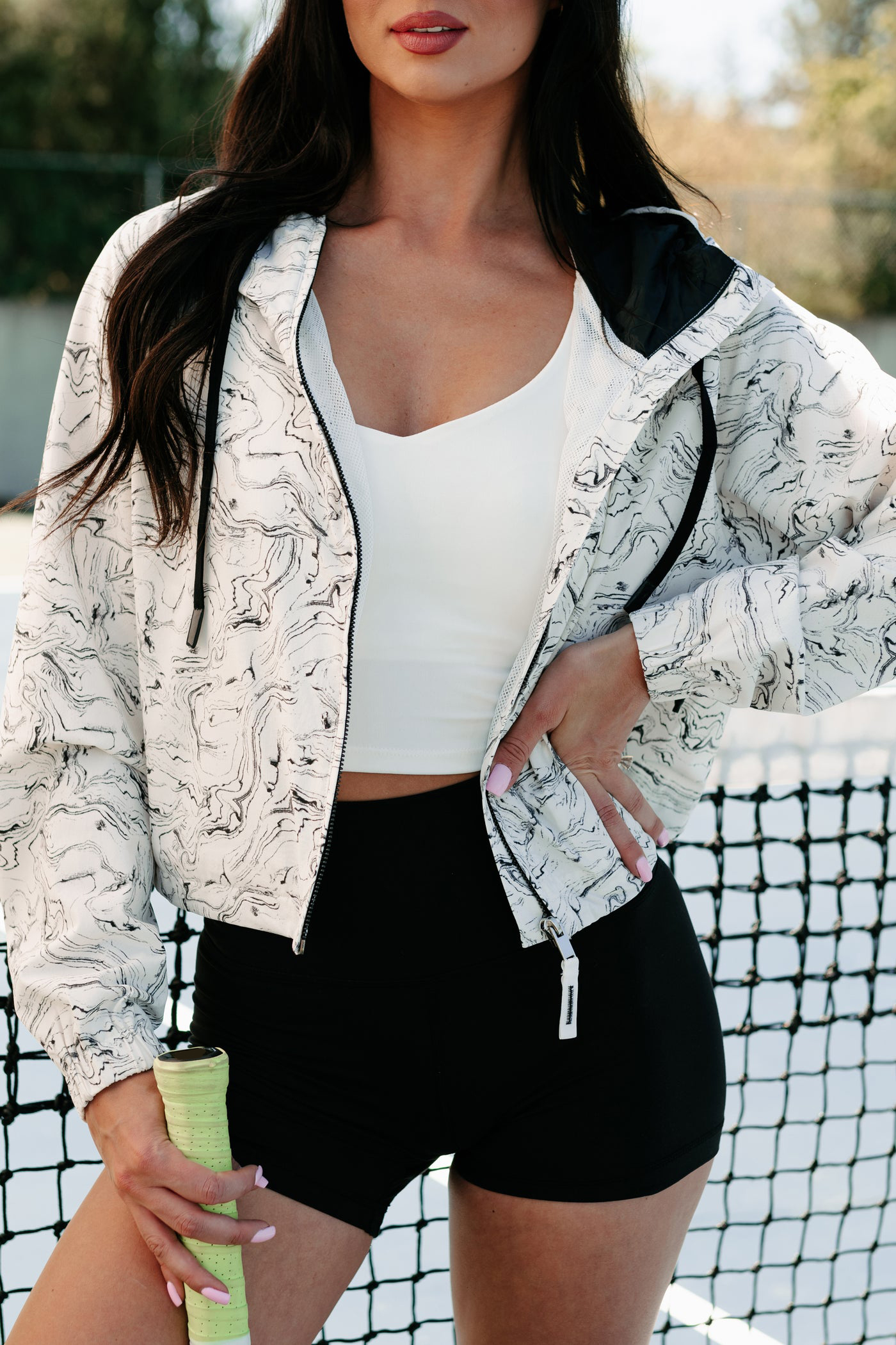 Ready For Action Marble Print Active Jacket