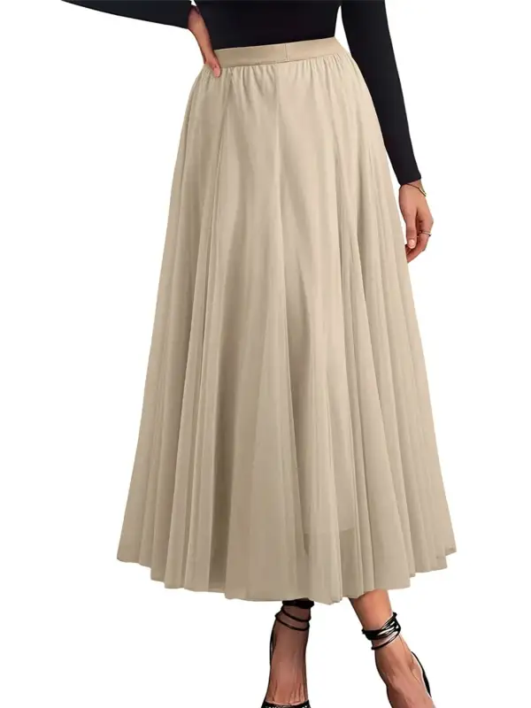 Everyday High Waist High Midi Skirt