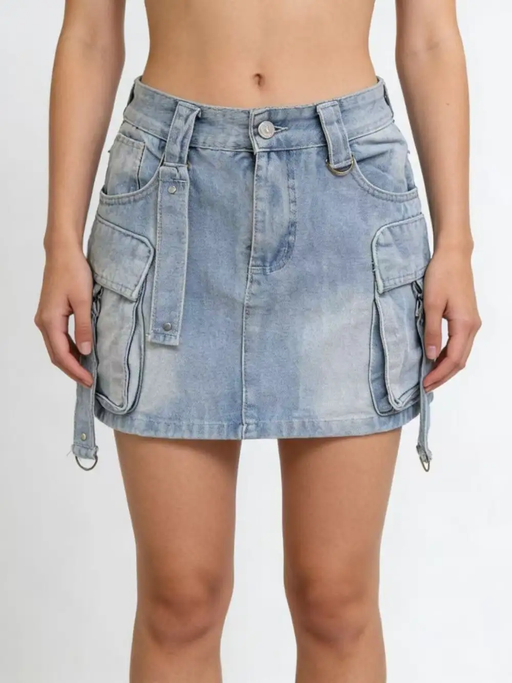 Denim Washed Skirt