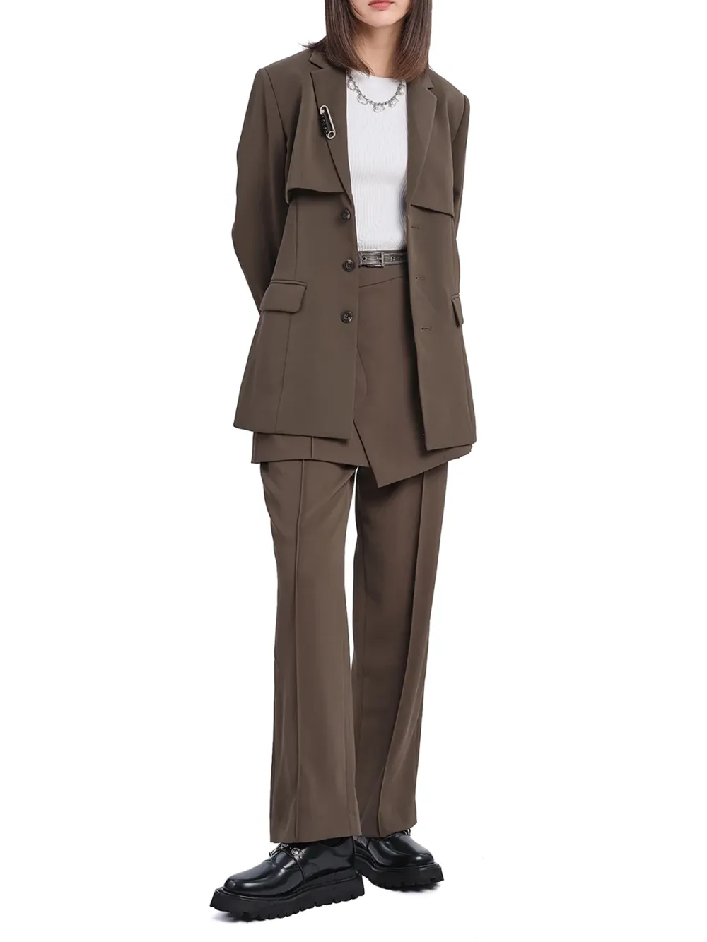 Asymmetric Cut - Out Blazer Jacket