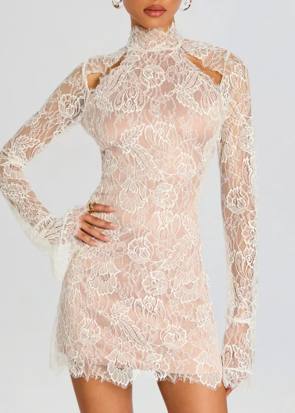 Lace Long Sleeve Dress