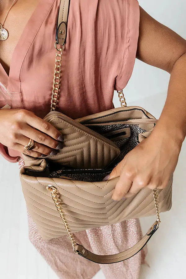 Quilted Tote with Wallet