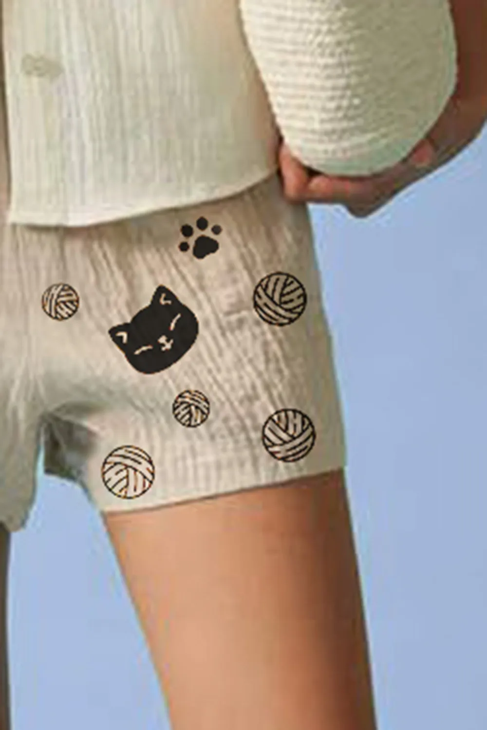 Regular Fit Muslin Normal Waist Shorts