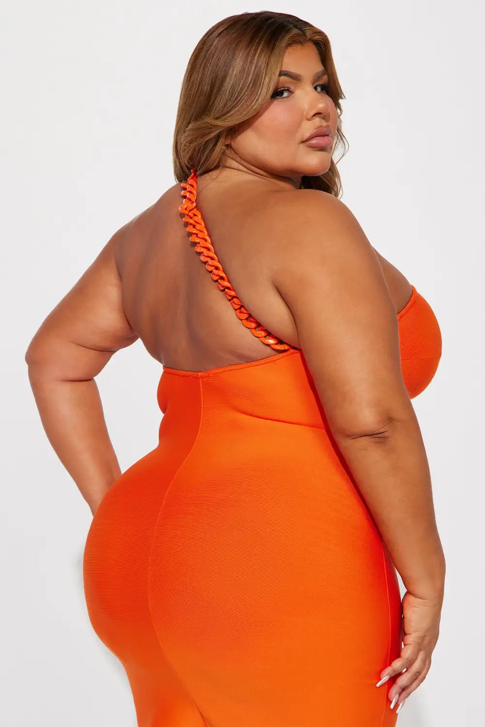 Hacks At Dawn Bandage Mini Dress - Orange