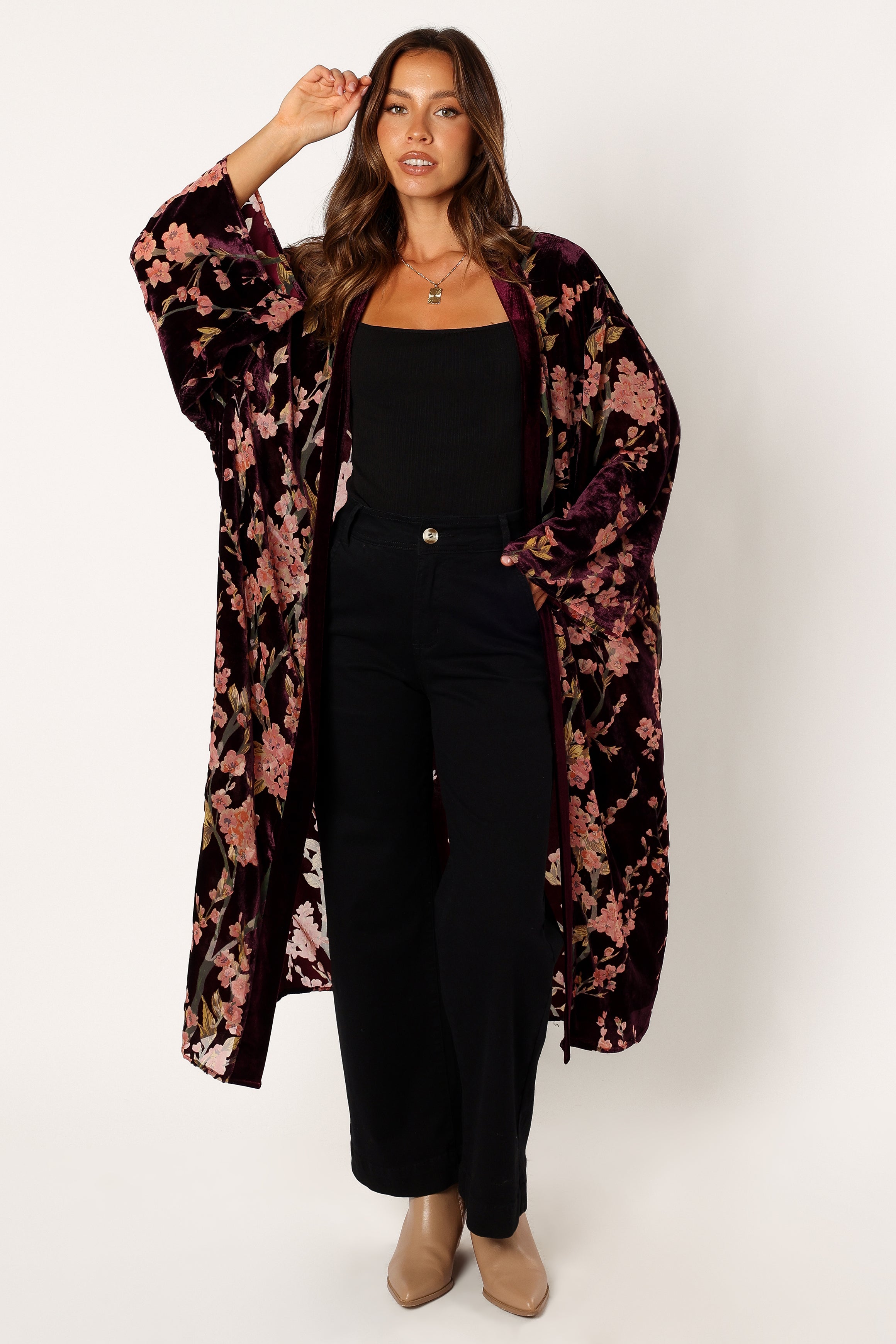 Lennon Velvet Duster - Floral