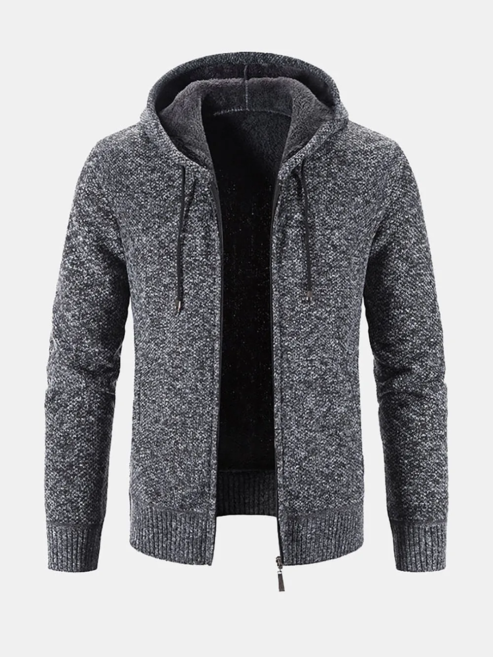 Man Zip Up Hooded Cardiganr