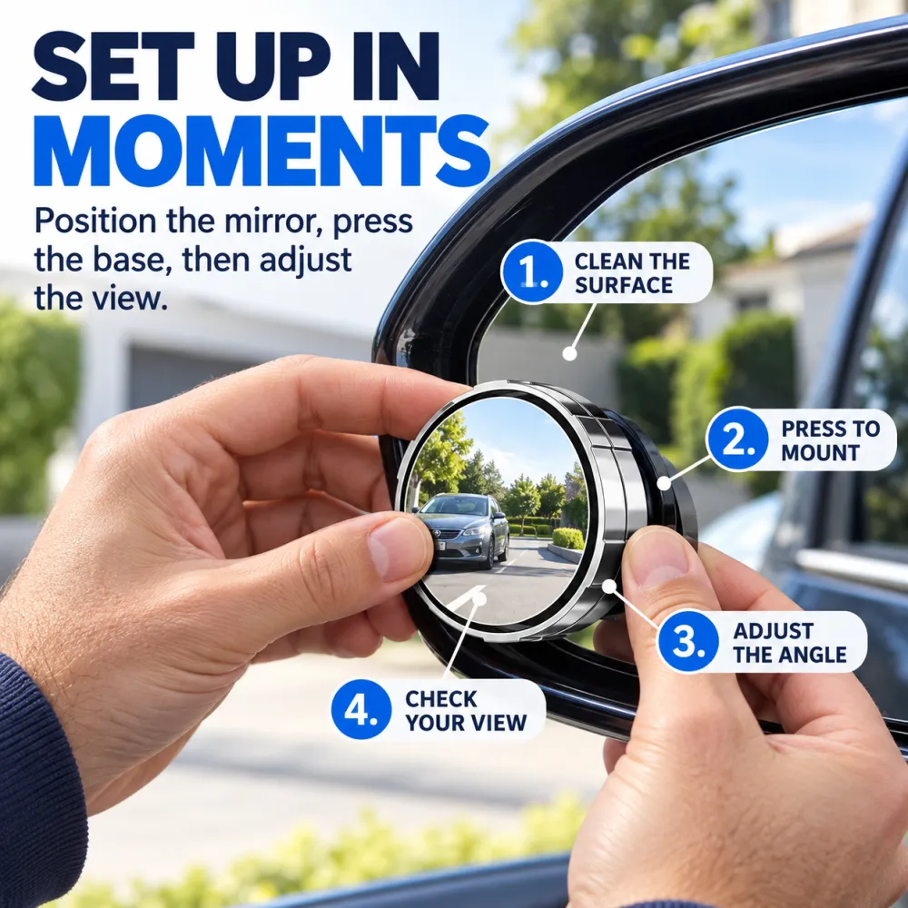 Round Blind Spot Mirror for Car Rearview