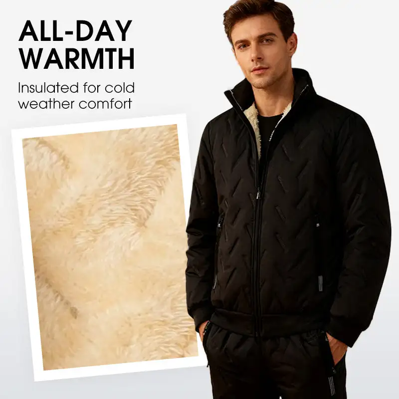 ⏰ 50% discount on season change - quality at half price!✨❄️ Men's Stylish Warm Jacket & Pants Two-Piece Set