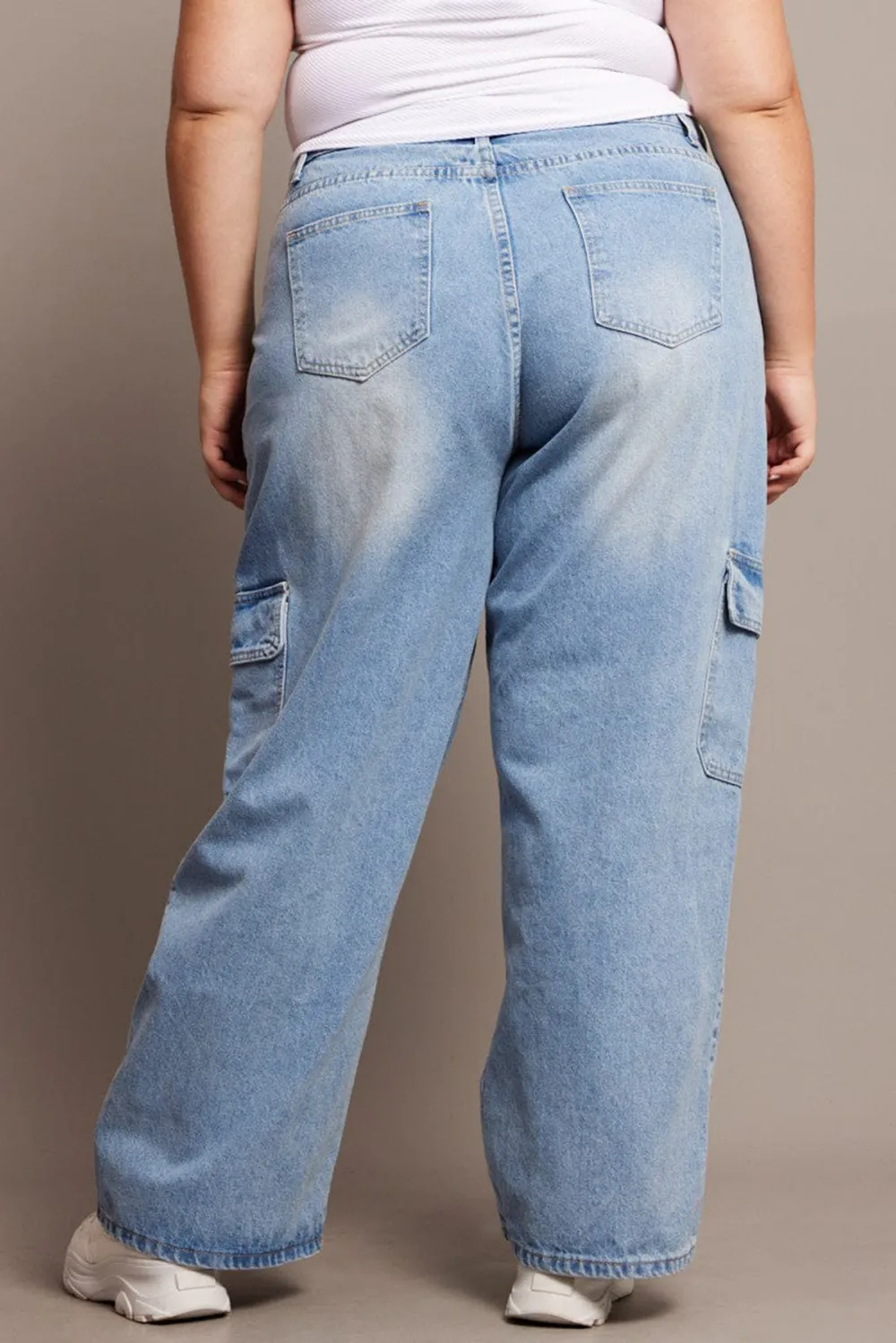 Pocket Cargo High Waist Jeans
