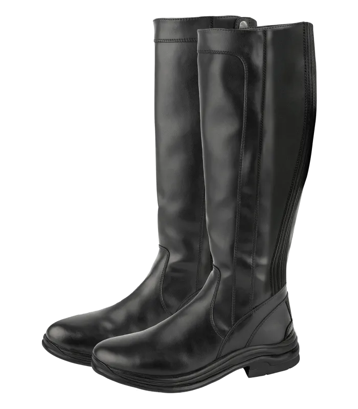 Minimal Zip Leather Riding Boots