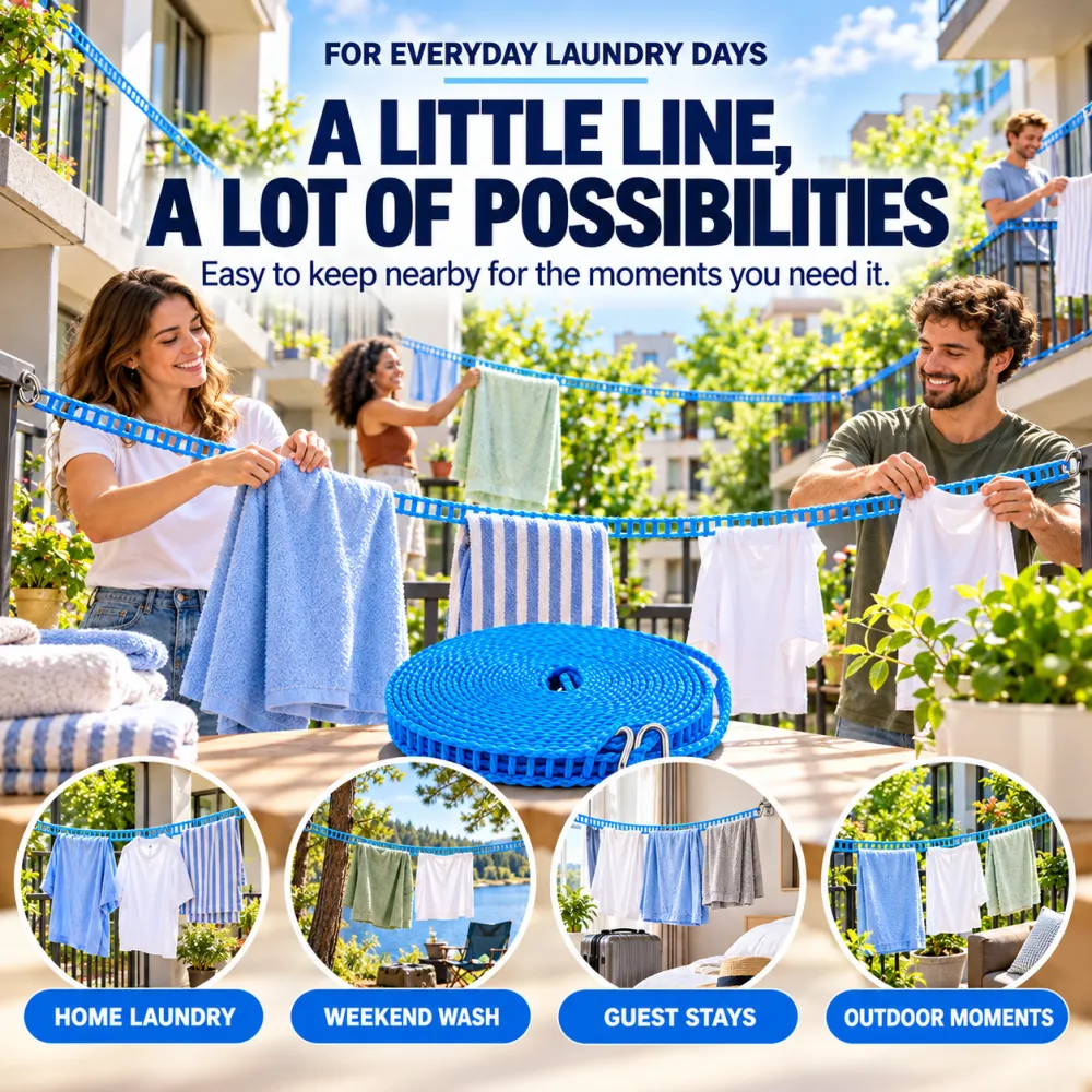 Clothesline Rope Nylon Set Anti-Slip for Clothes Hangers