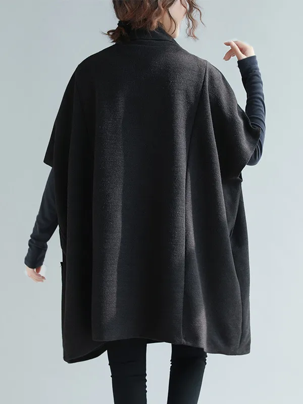 <SALE> Simple Solid Color Bat Sleeve Knitted Sweatershirt