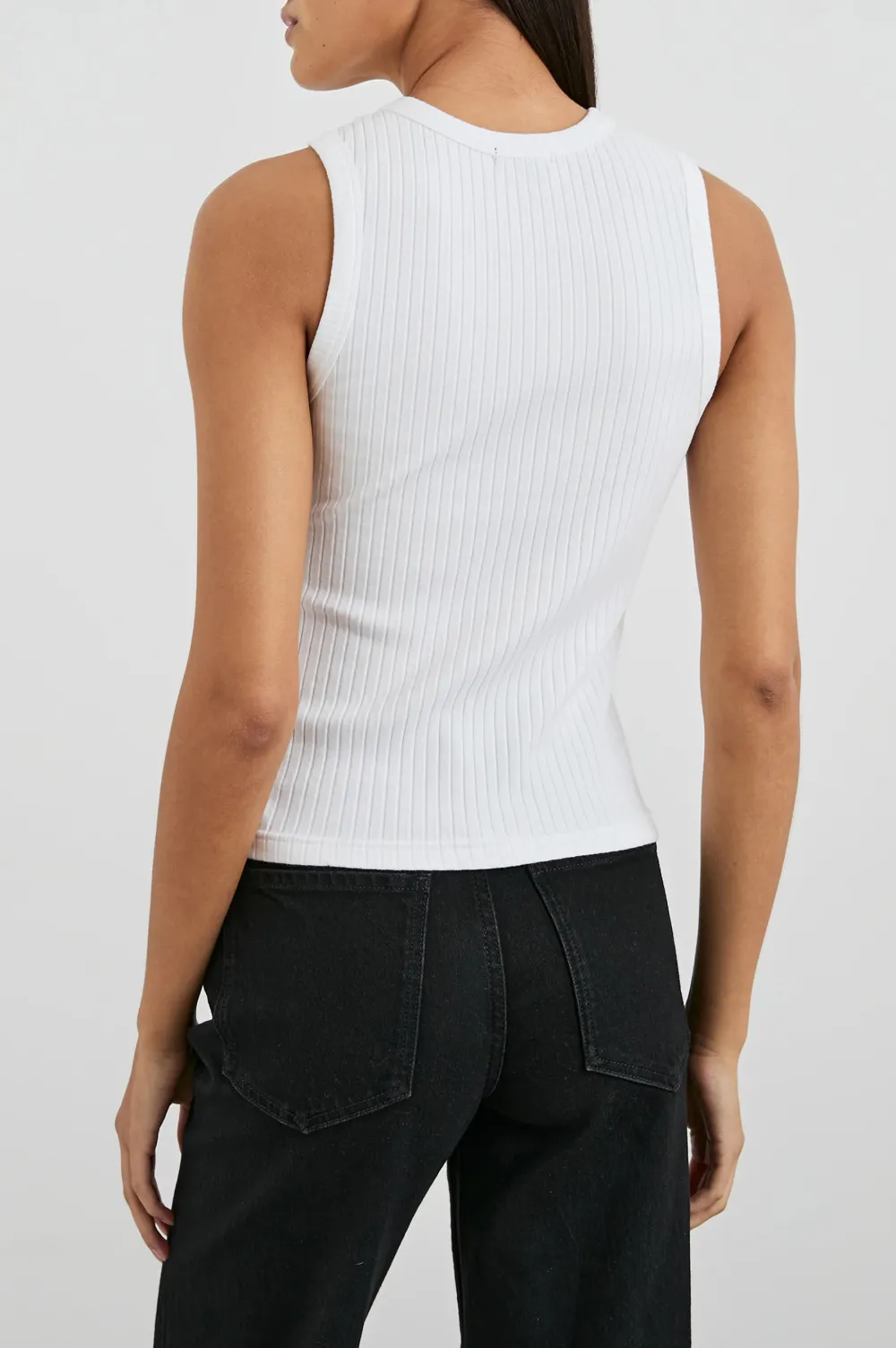Striped Round-Neck Sleeveless Pullover
