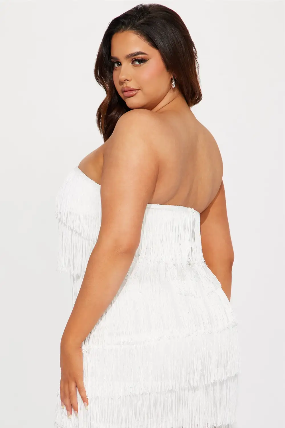 Jordyn Fringe Mini Dress - Ivory