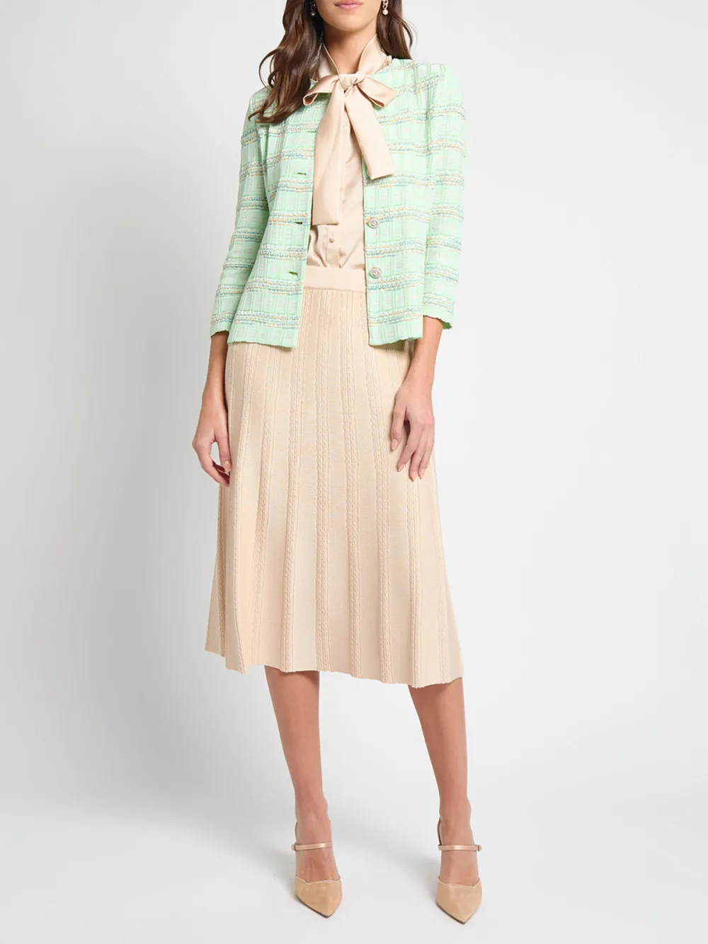 Round Neck Knitted Jacket