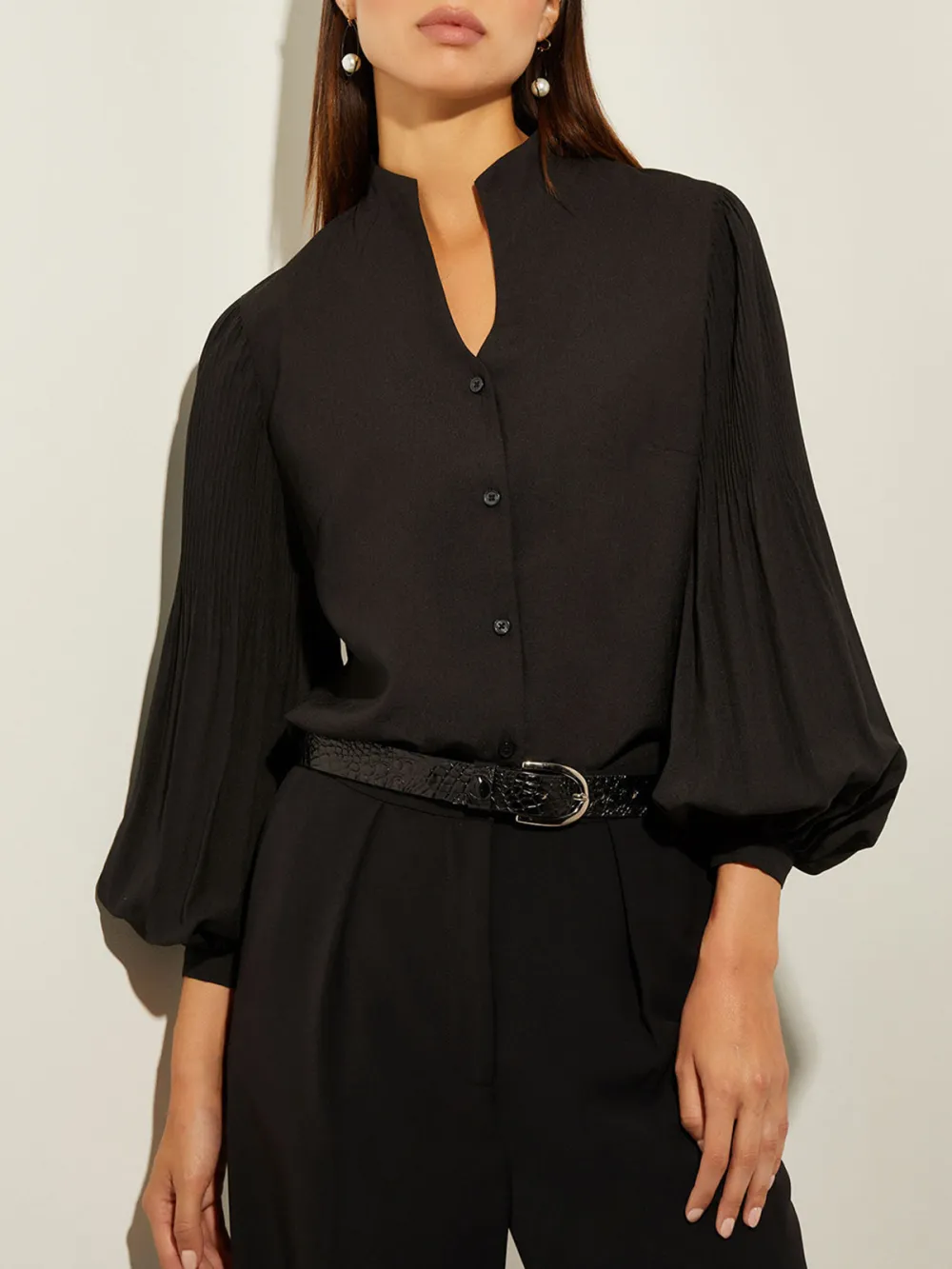 Pleated Sleeve Shirt