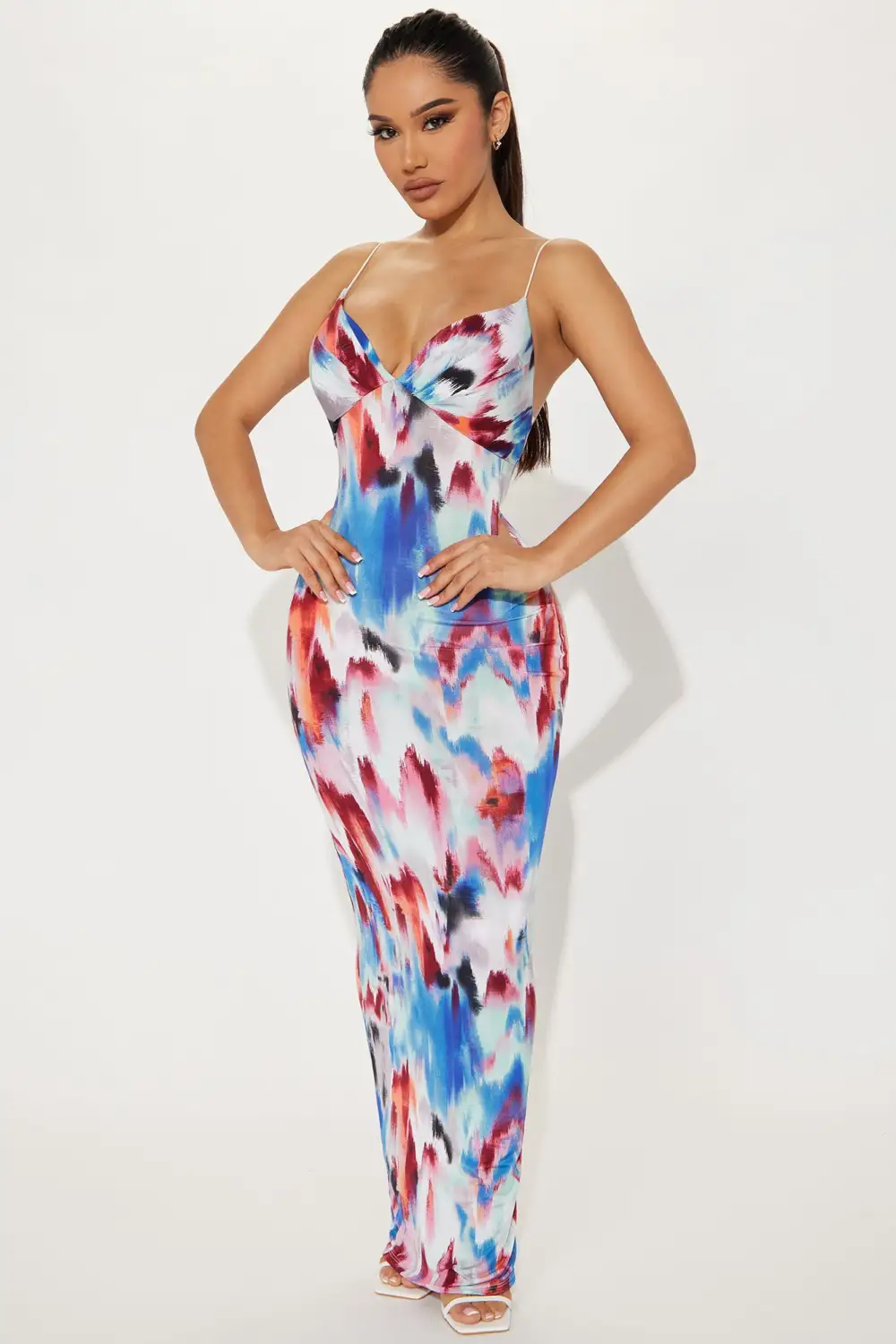 Spring Ready Maxi Dress - Blue/combo