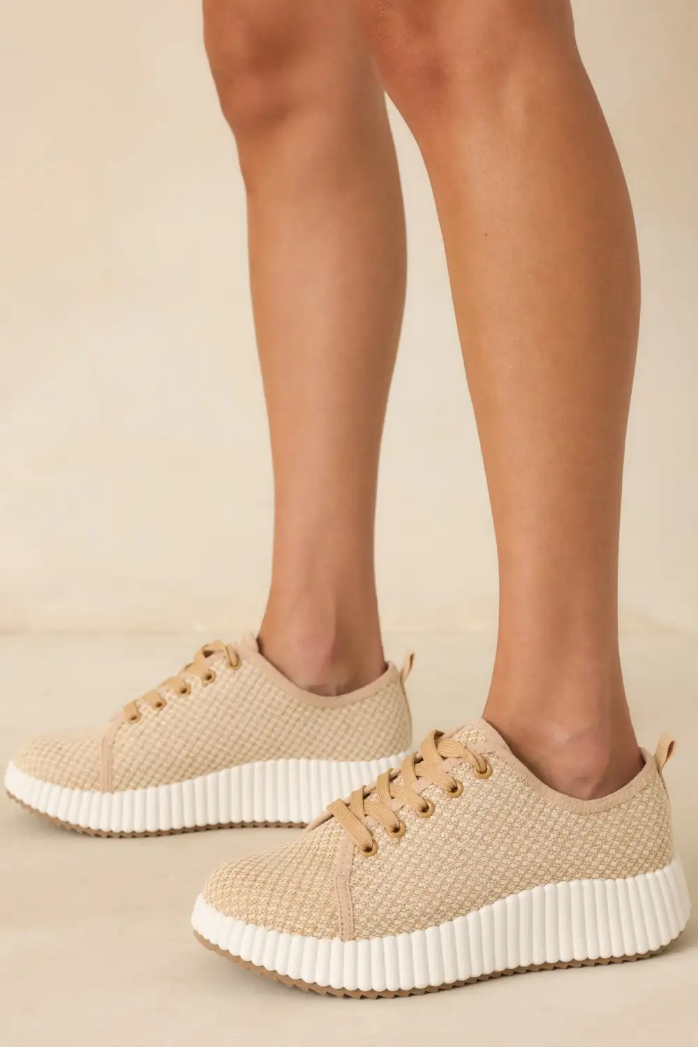 Woven Platform Sneakers
