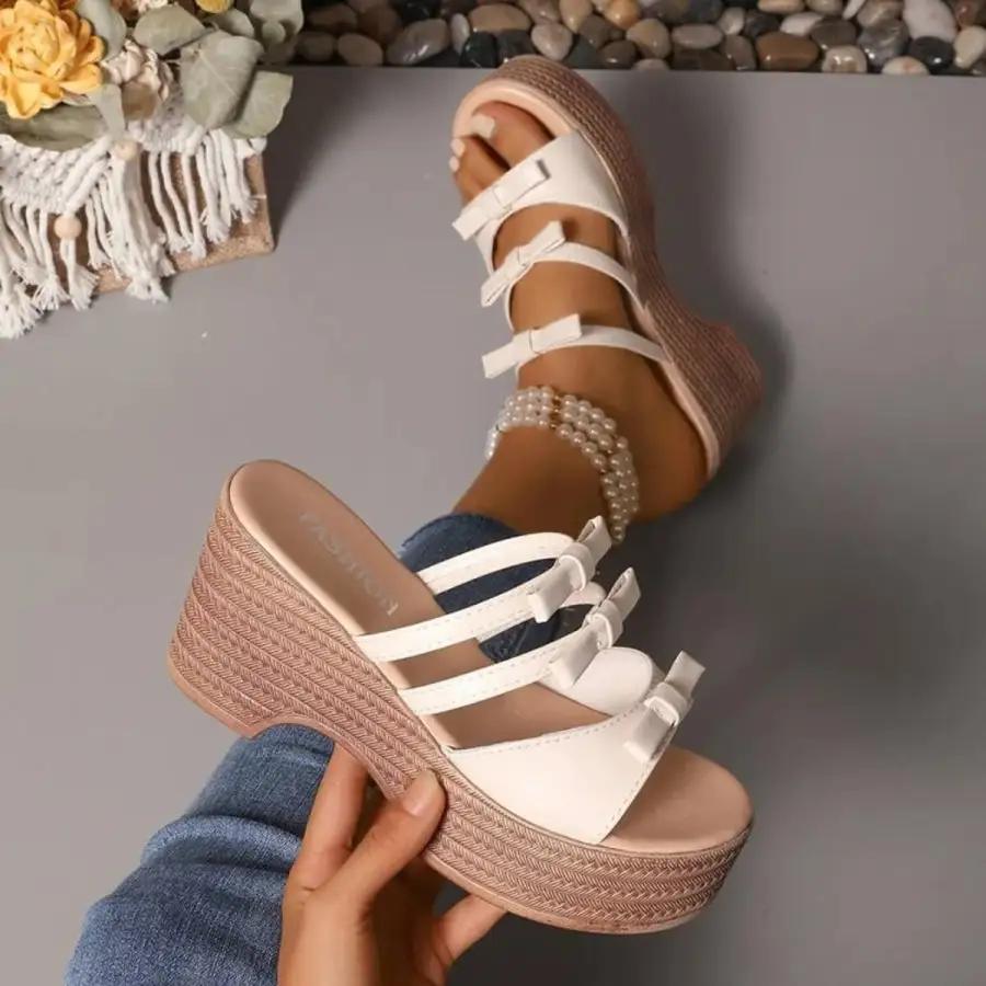 Classic Strappy Platform Wedge Sandals