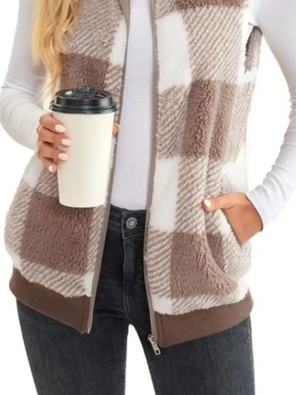 Full Size Color Block Zip
