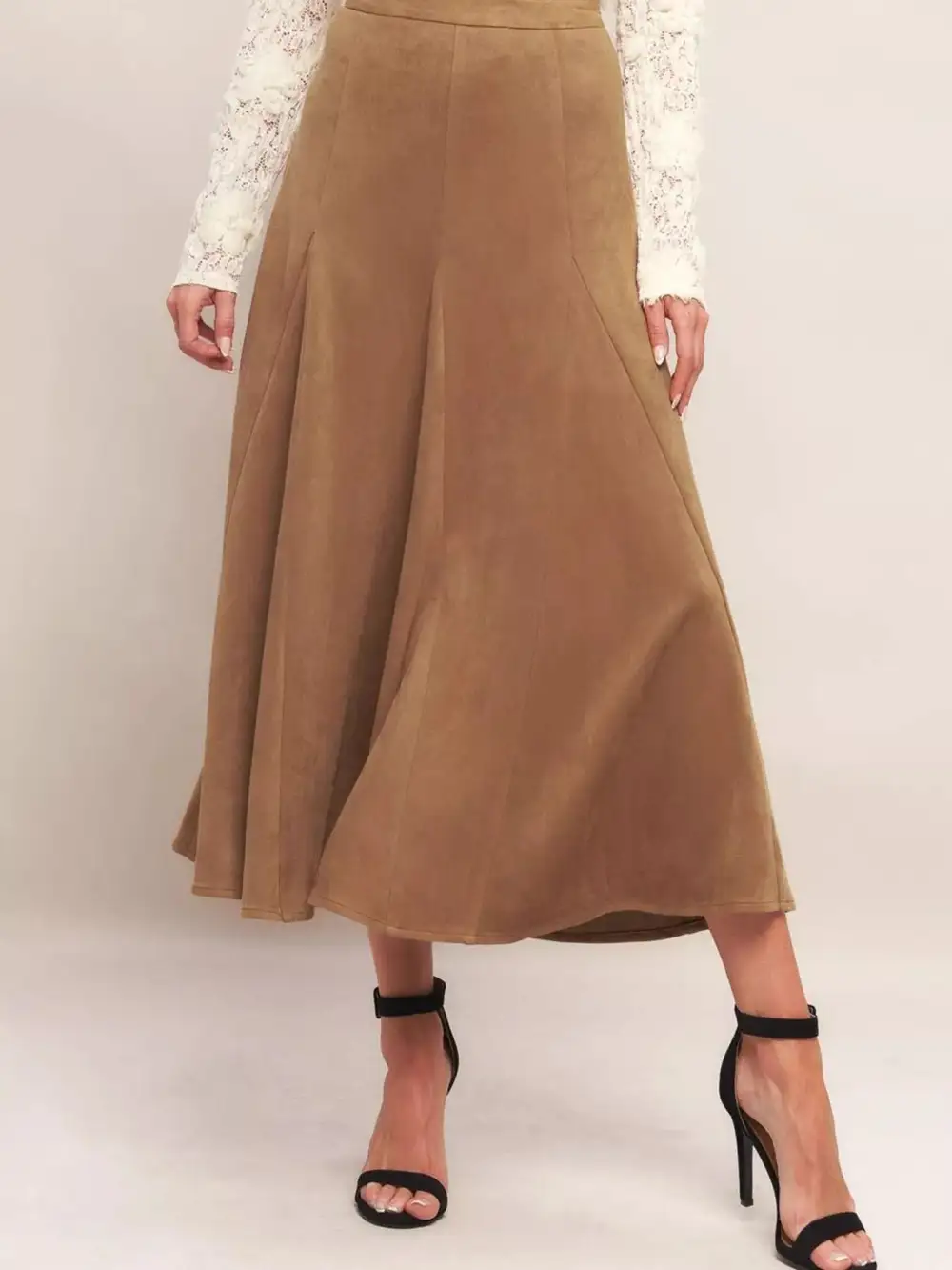 Flowy Line Midi Skirt