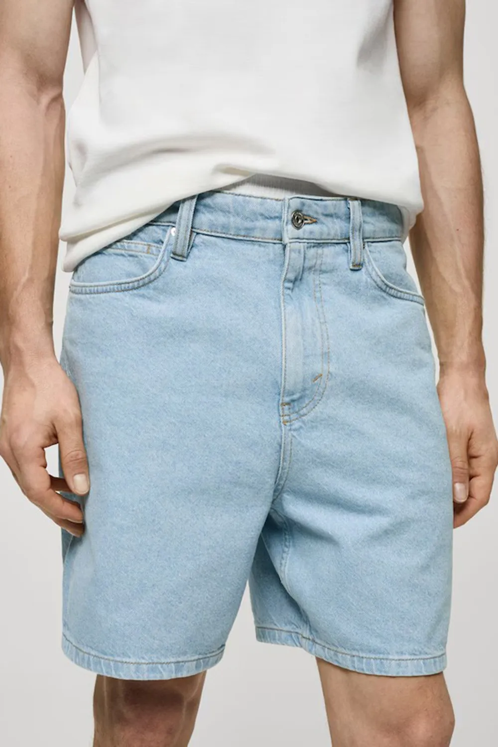 Non-Stretch Denim Shorts
