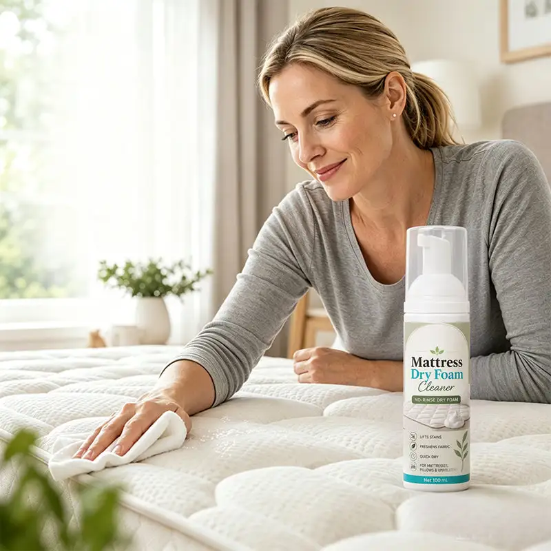 Mattress and sofa foam dry cleaning agent