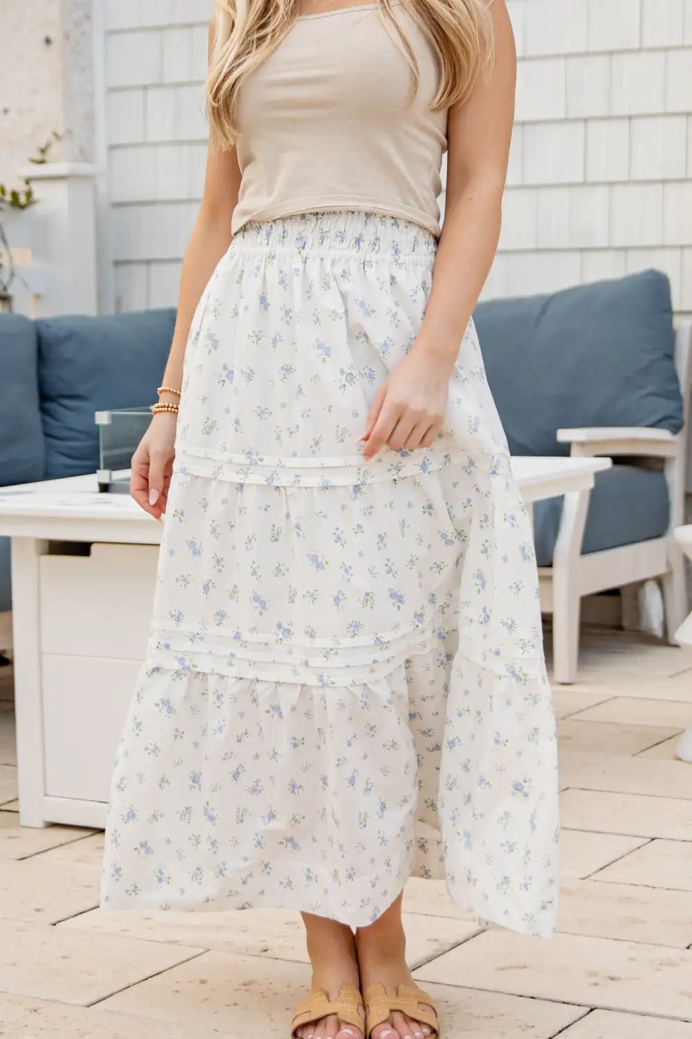 Woven Roomy Flowy Casual Skirt
