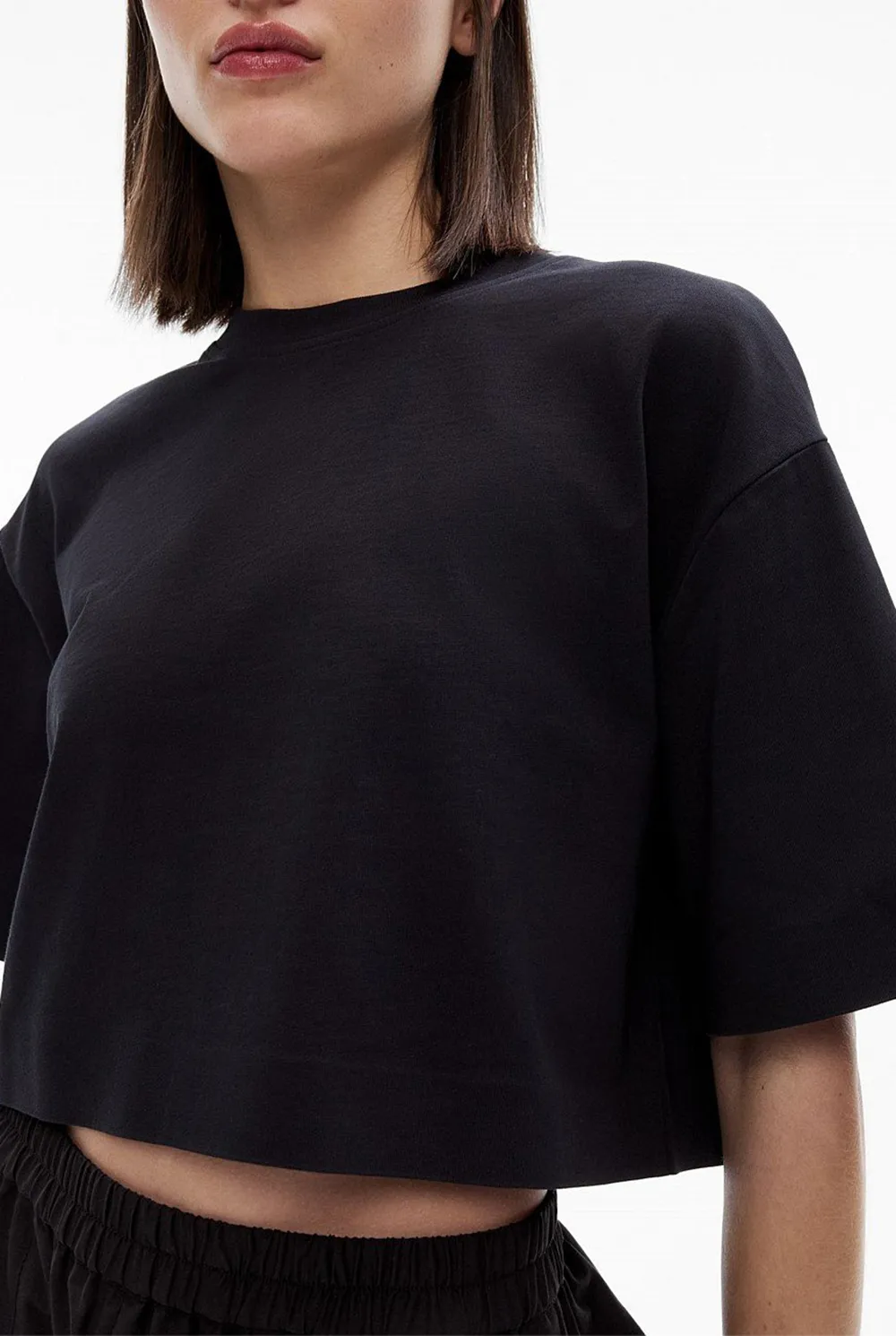 Black Short-Sleeved Casual T-Shirt
