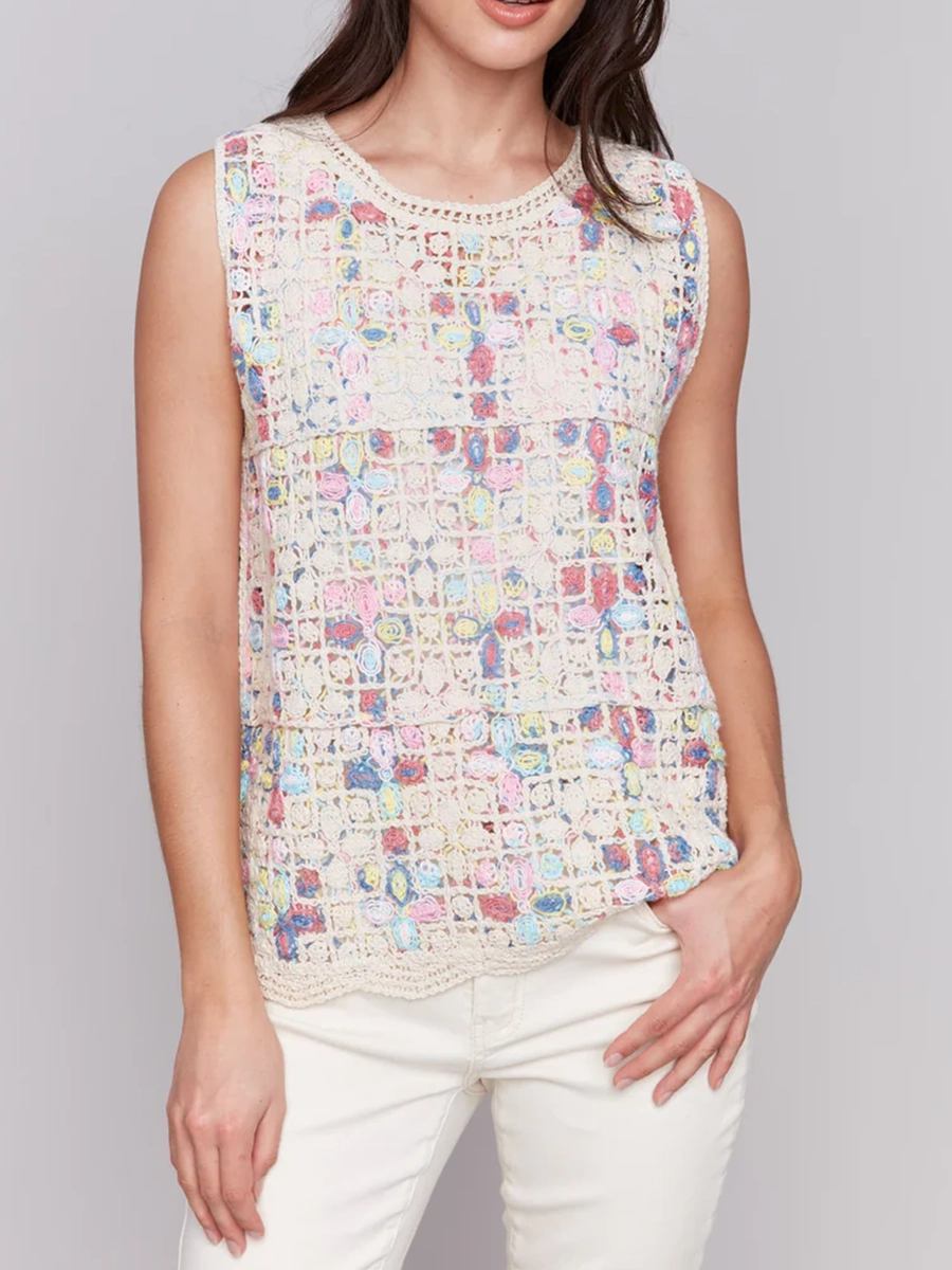 Three Dimensional Cut Sleeveless Design Vest