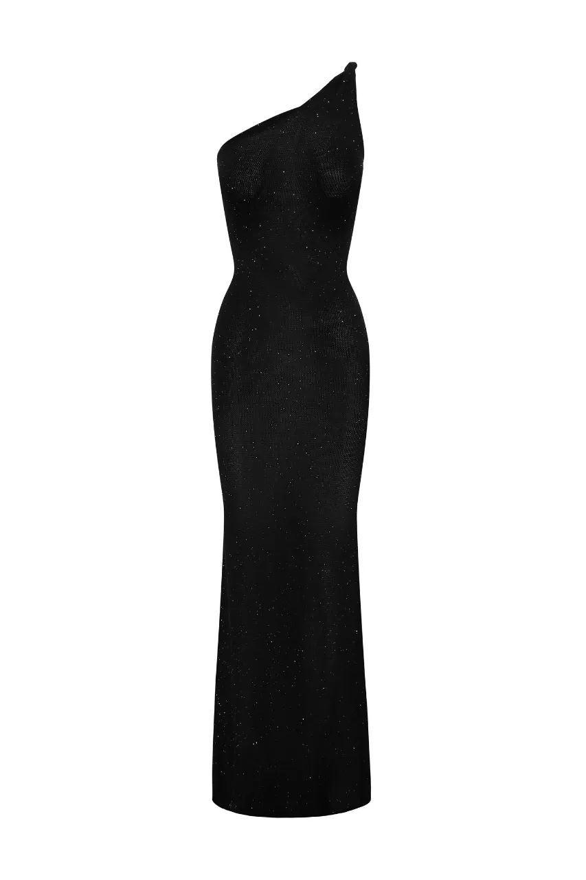 Off-Shoulder Neckline Maxi Dress With Cutout Back