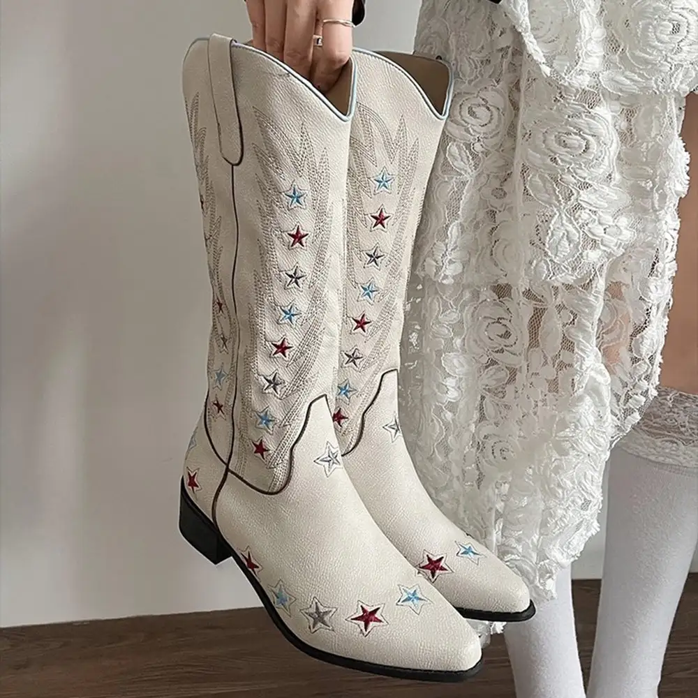 Y2K Western Star Boots